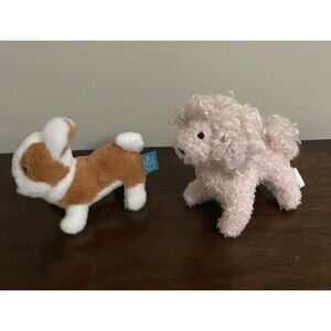 Manhattan Toy Mini Plush Dogs Corgi Pink Poodle Lot of 2